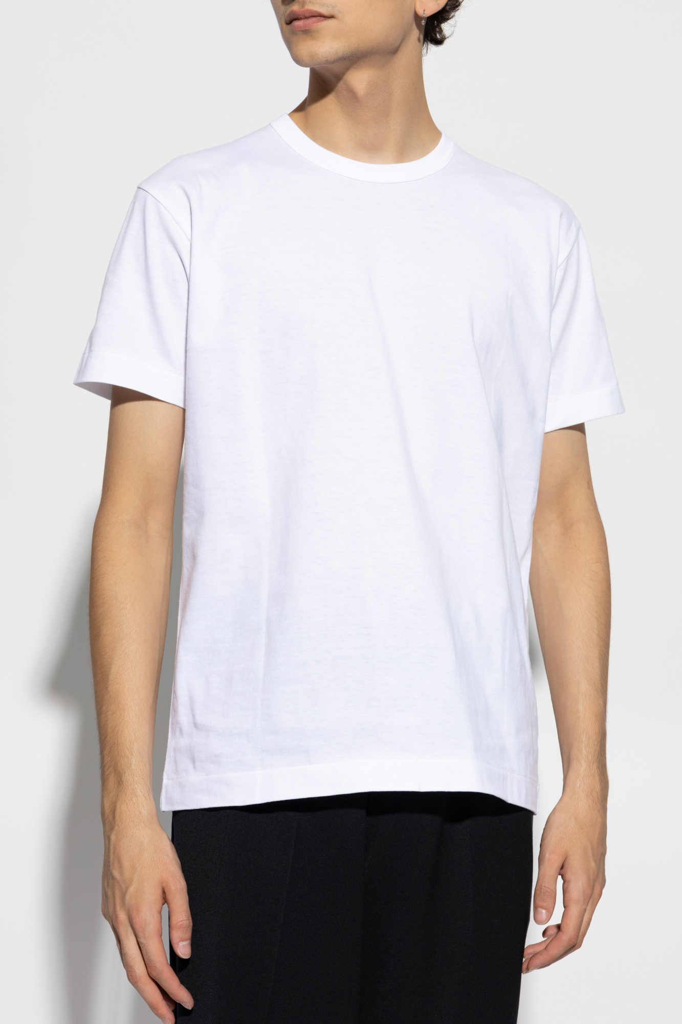 White T-shirt with logo-shaped patch Comme des Garçons Play